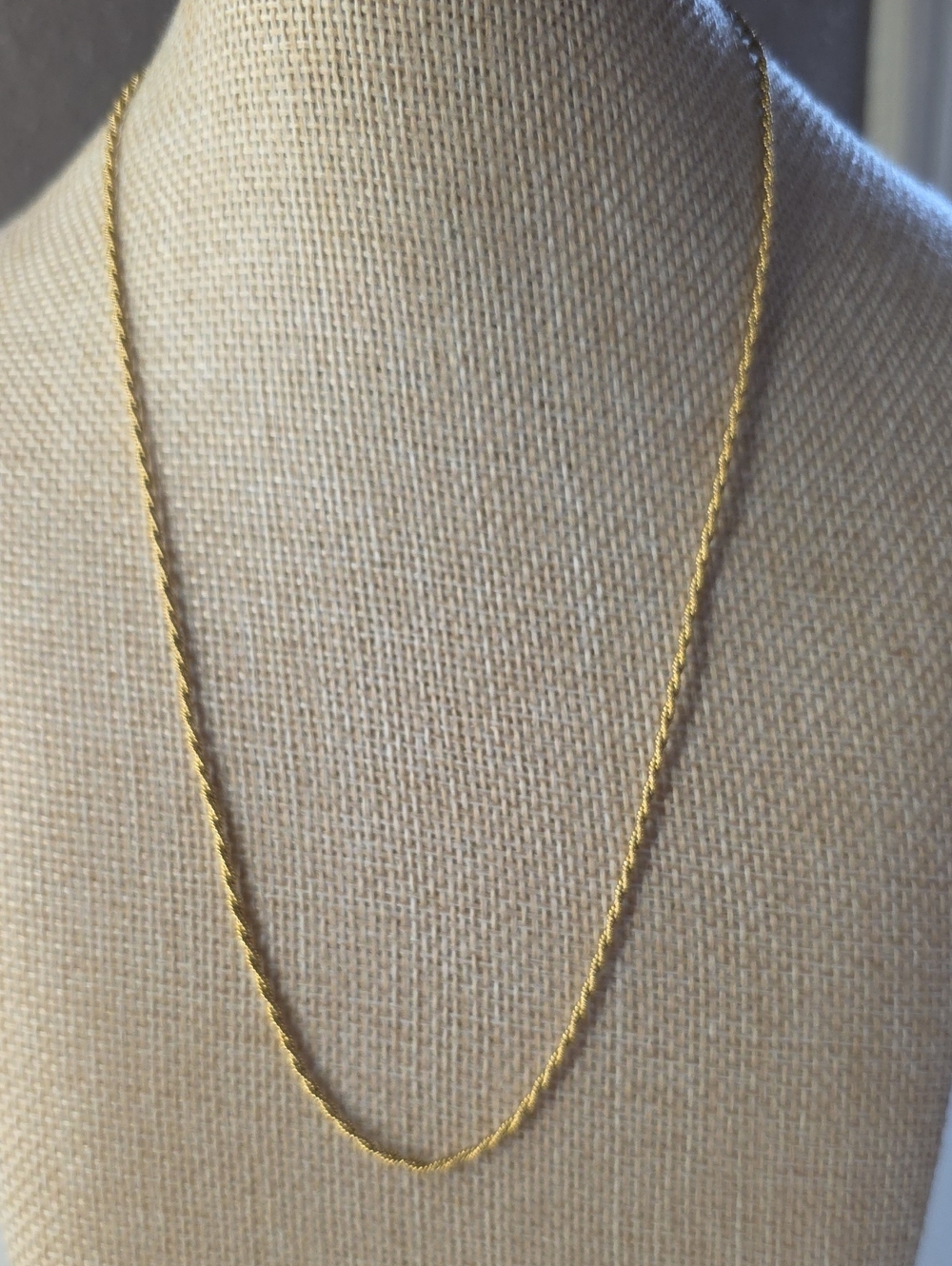 Vintage 14K Gold Filled Rope Chain Necklace 18" - RC Maker's Mark